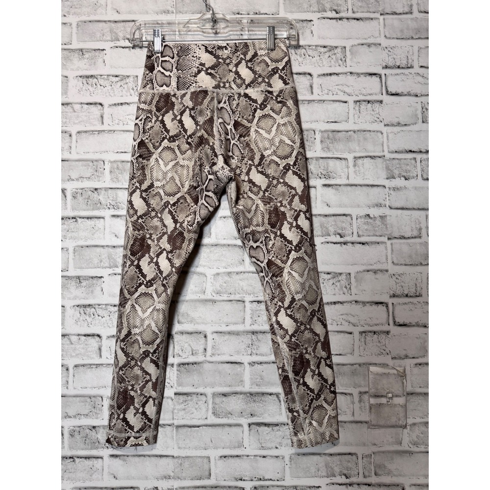 VICTORIAS SECRET Snake Print High Waist Leggings Athleisure Workout Pants Size 6 - Picture 2 of 5